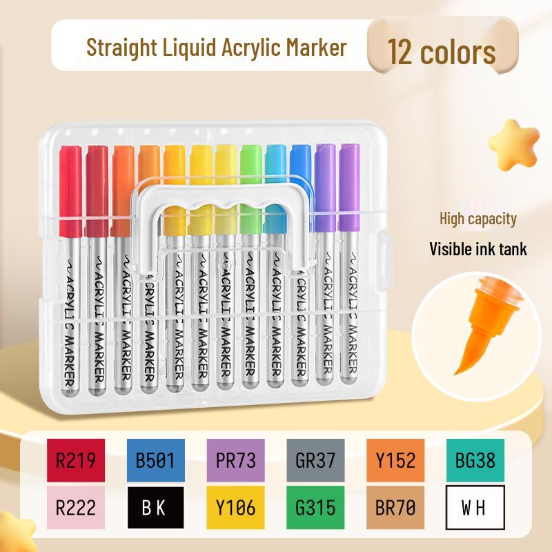 Soft Tip Liquid Acrylic Marker Pen for Art Students & DIY Graffiti Drawing
Soft Tip Liquid Acrylic Marker Pen for Art Students & DIY Graffiti Drawing