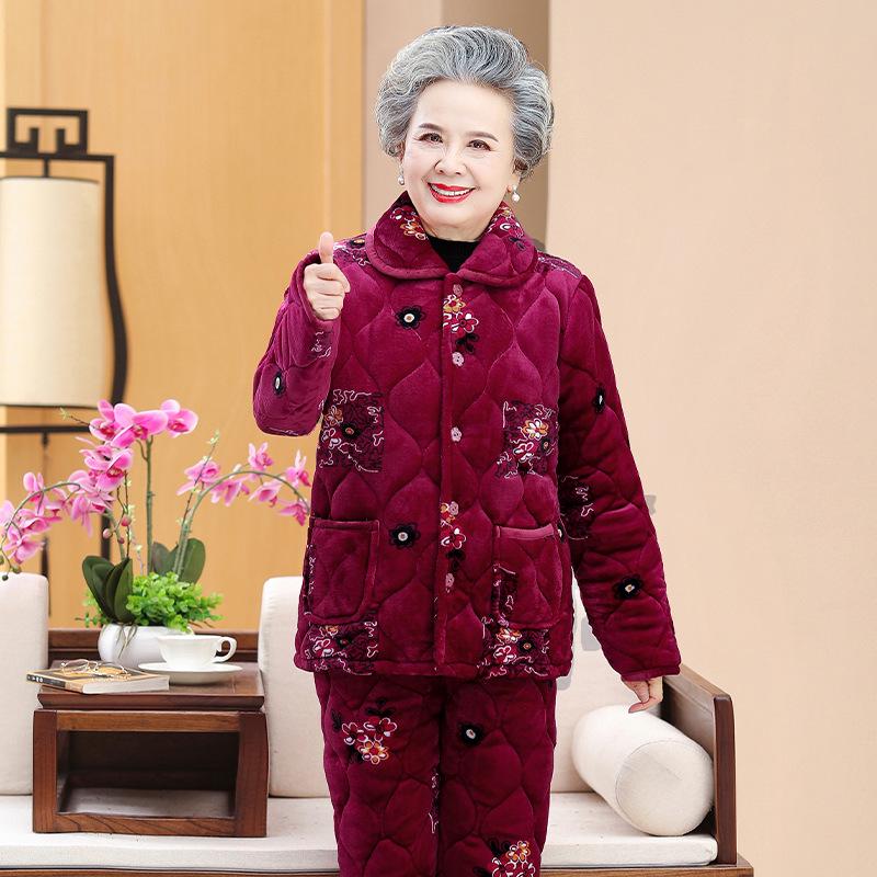 Grandma s Winter Pajama Set for Elderly Women - Warm, Thick Velvet Cotton Home Wear XL (Recommended 50-60 kg)
Grandma s Winter Pajama Set for Elderly Women - Warm, Thick Velvet Cotton Home Wear XL (Recommended 50-60 kg)