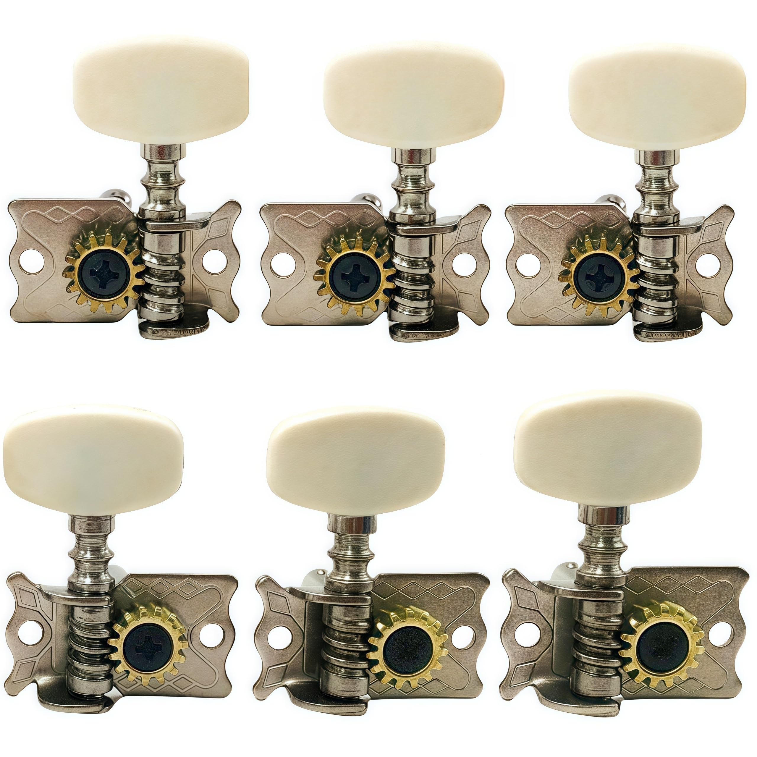 Tuning Pegs 6pcs Chrome Plated Machine Head Classical Guitar Tuning Pegs Single Tuner Key String Machine Head Parts 3 Left 3 Right Beige
Tuning Pegs 6pcs Chrome Plated Machine Head Classical Guitar Tuning Pegs Single Tuner Key String Machine Head Parts 3 Left 3 Right Beige