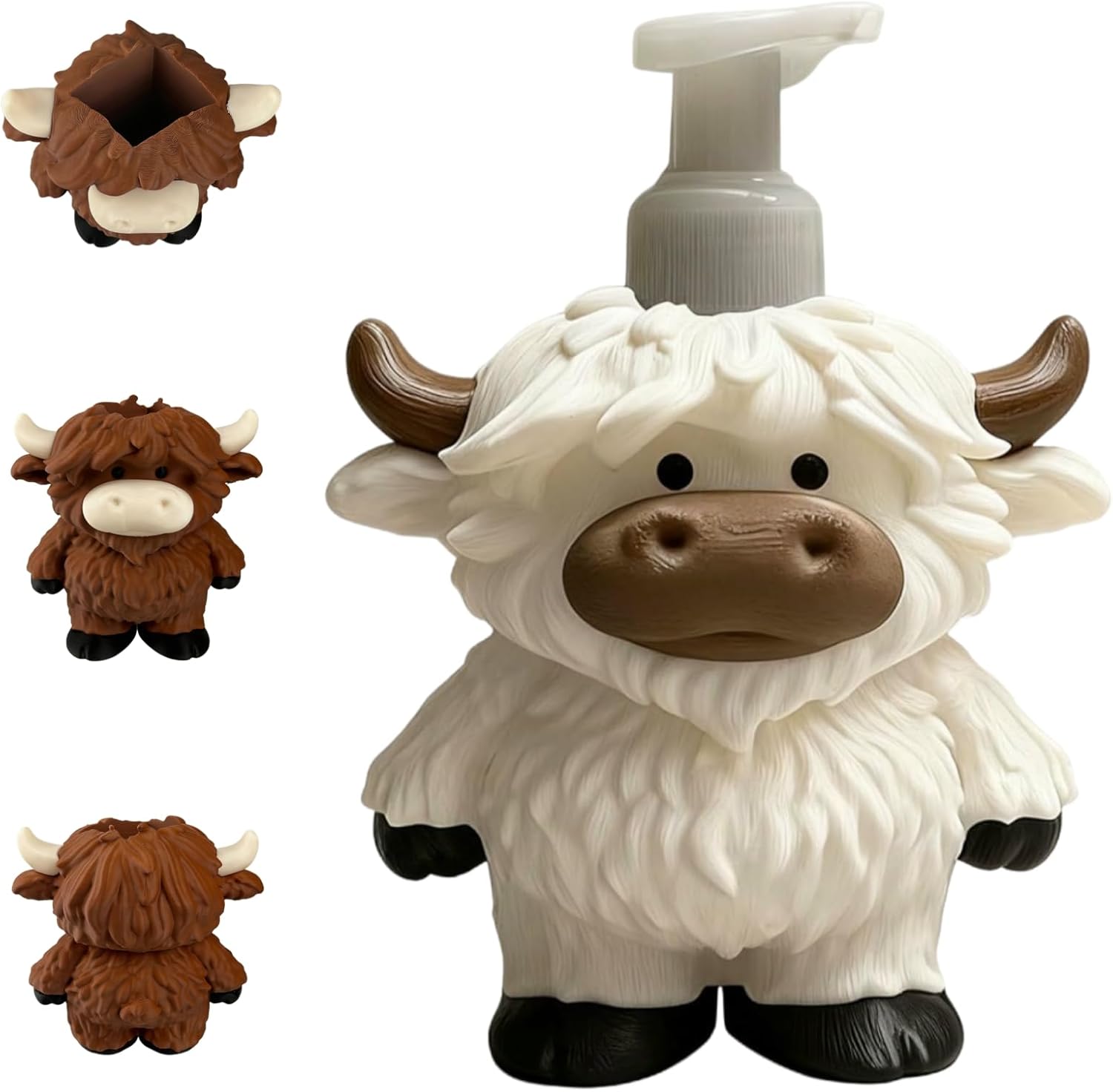 Adorable Highland Cow Farmhouse Cow Decor Soap Bottle with Pump Cute Liquid Soap Dispenser Organizer for Hand Soap & Shower Gel
Adorable Highland Cow Farmhouse Cow Decor Soap Bottle with Pump Cute Liquid Soap Dispenser Organizer for Hand Soap & Shower Gel