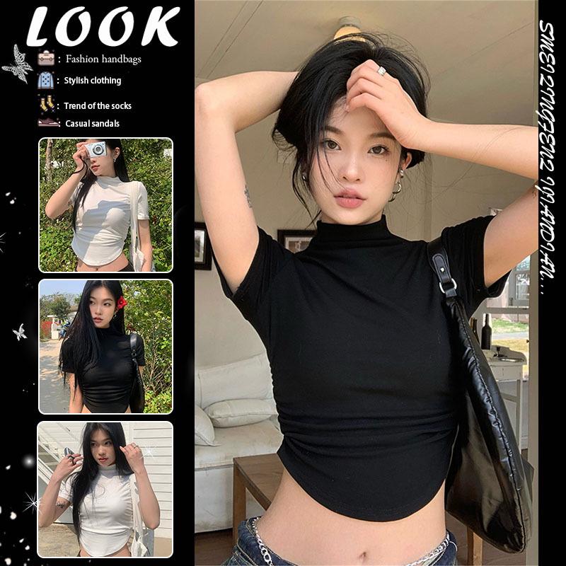 Slimming Cropped Summer T-Shirt for Women: Sweet & Spicy, High-Waist, Short Sleeve M (40-47.5kg)
Slimming Cropped Summer T-Shirt for Women: Sweet & Spicy, High-Waist, Short Sleeve M (40-47.5kg)