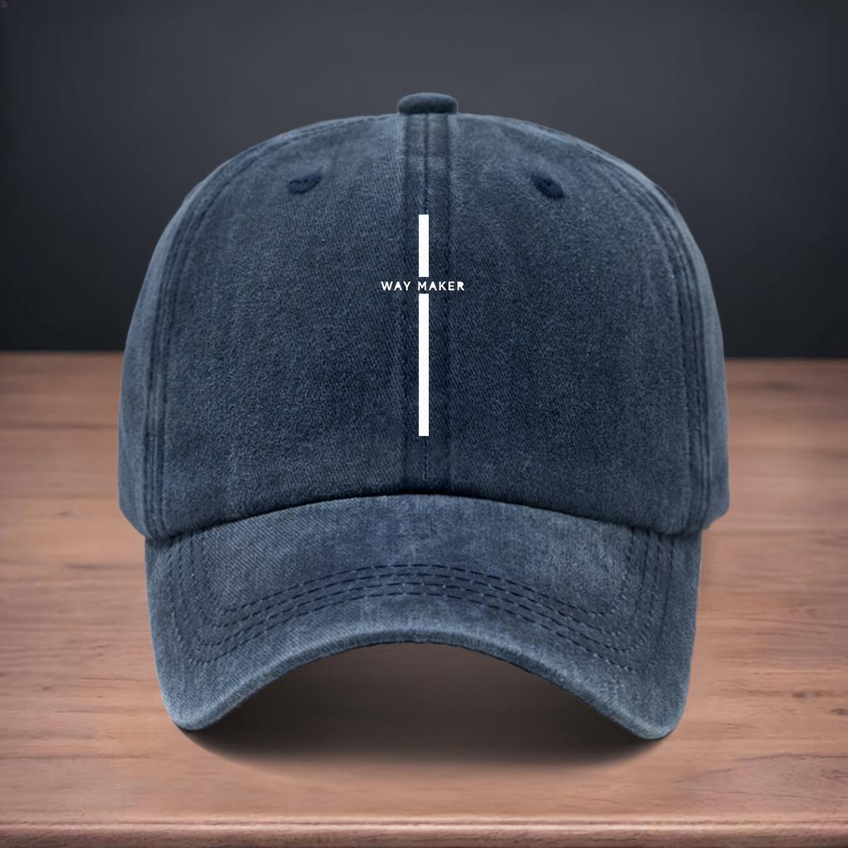 Baseball Cap with Printed Letter Pattern, Universal Curved Brim Hat for Men and Women, Washed and Distressed Peaked Cap темно-синього кольору
Baseball Cap with Printed Letter Pattern, Universal Curved Brim Hat for Men and Women, Washed and Distressed Peaked Cap темно-синього кольору