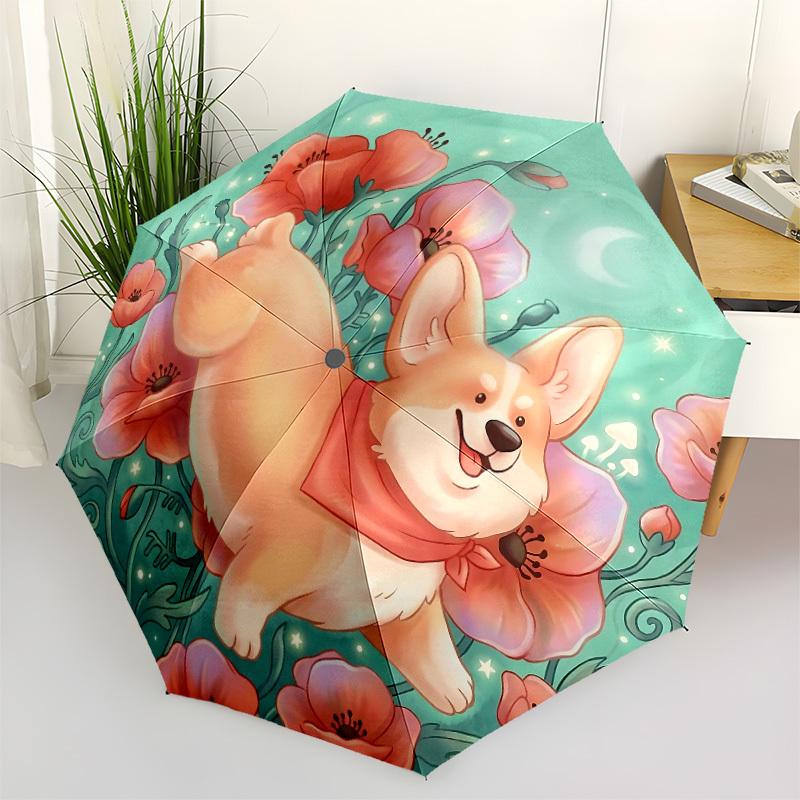 1pc Corgi Flowers Automatic Opening/Closing Folding Umbrella with 8 Ribs,Windproof Portable Sunshade Umbrella Holiday gift yy260401009
1pc Corgi Flowers Automatic Opening/Closing Folding Umbrella with 8 Ribs,Windproof Portable Sunshade Umbrella Holiday gift yy260401009