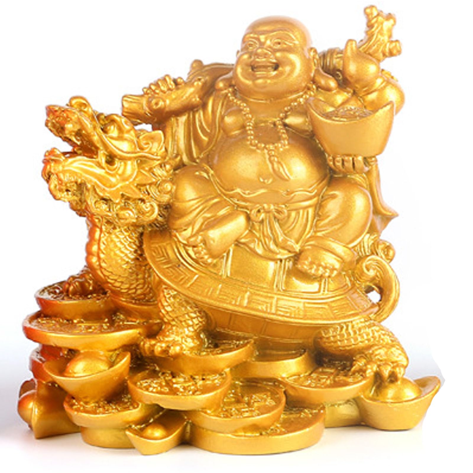 MYDILI Hotei Seven Lucky Decorative Hotei Sitting on a Dragon Maitreya Buddha Good Business Entrance Feng Shui Item Figurine, Gods, Object, Turtle, золотий
MYDILI Hotei Seven Lucky Decorative Hotei Sitting on a Dragon Maitreya Buddha Good Business Entrance Feng Shui Item Figurine, Gods, Object, Turtle, золотий