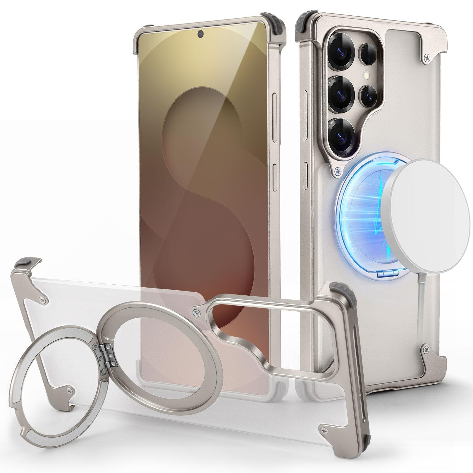 Oatsbasf Frameless Transparent Magsafe Phone Case for Samsung Galaxy S25 Ultra w/ 360° Rotatable Ring Stand Bumper Phone Covers For S25 Ultra
Oatsbasf Frameless Transparent Magsafe Phone Case for Samsung Galaxy S25 Ultra w/ 360° Rotatable Ring Stand Bumper Phone Covers For S25 Ultra