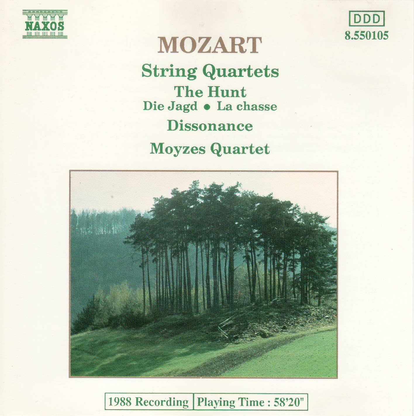 CD MOYZES QUARTET String Quartets The Hunt Disson 8550105 Naxos Germany Classical Used
CD MOYZES QUARTET String Quartets The Hunt Disson 8550105 Naxos Germany Classical Used