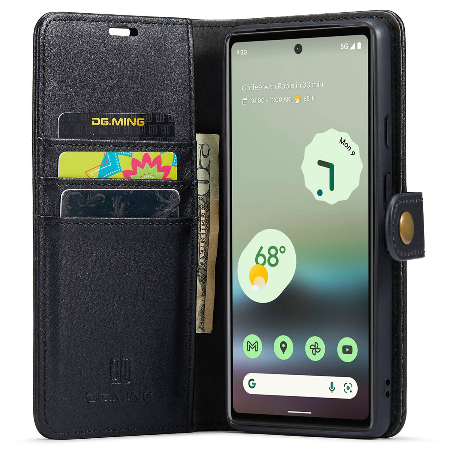 DG.MING For Google Pixel 6a Split Leather Wallet Stand Case Detachable 2-in-1 Phone Protective Cover Black
DG.MING For Google Pixel 6a Split Leather Wallet Stand Case Detachable 2-in-1 Phone Protective Cover Black