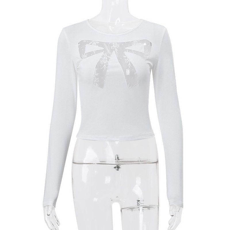 Fashion Export 2023 Winter New Arrival Personality Street round Neck Bowknot Print Midriff-Baring Long Sleeve Tops T-shirt for Women White S
Fashion Export 2023 Winter New Arrival Personality Street round Neck Bowknot Print Midriff-Baring Long Sleeve Tops T-shirt for Women White S