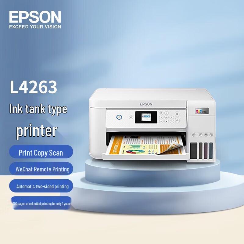 Epson L4263 Wireless Color All-in-One Ink Tank Printer CN plug (adapter included)
Epson L4263 Wireless Color All-in-One Ink Tank Printer CN plug (adapter included)