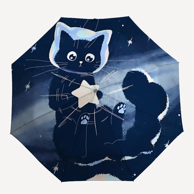 1pc Night Space Cat Automatic Folding Umbrella Portable Collapsible Umbrella for All Seasons, 8-Rib Durable Construction006
1pc Night Space Cat Automatic Folding Umbrella Portable Collapsible Umbrella for All Seasons, 8-Rib Durable Construction006