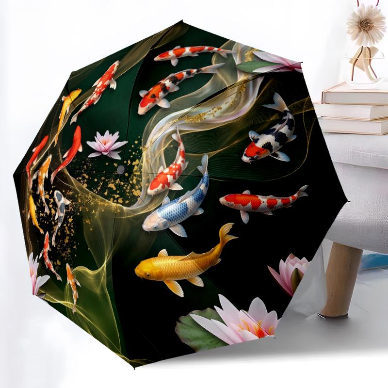 1pc Sturdy 8-Bone Auto Umbrella, Colorful Ocean Fish Umbrella, Digital Printed, Foldable Umbrella for On-the-Go Outdoor Use
1pc Sturdy 8-Bone Auto Umbrella, Colorful Ocean Fish Umbrella, Digital Printed, Foldable Umbrella for On-the-Go Outdoor Use