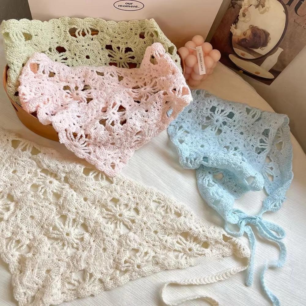 Hollowed Knitted Headscarf Hat Handmade Flower Headscarf Retro Crochet Headband Beach Photography синий
Hollowed Knitted Headscarf Hat Handmade Flower Headscarf Retro Crochet Headband Beach Photography синий