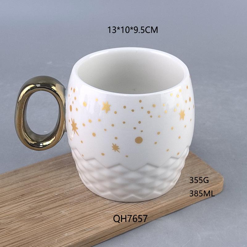 Light luxury creative couple mug gold-plated handle ceramic cup coffee cup logo pair cup business gift 301-400ml
Light luxury creative couple mug gold-plated handle ceramic cup coffee cup logo pair cup business gift 301-400ml