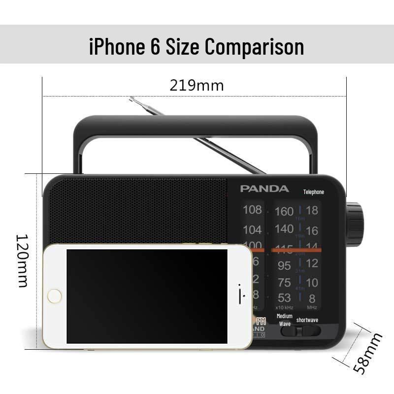 PANDA T-15 All-Wave Portable FM Radio for Seniors Standard чорний
PANDA T-15 All-Wave Portable FM Radio for Seniors Standard чорний