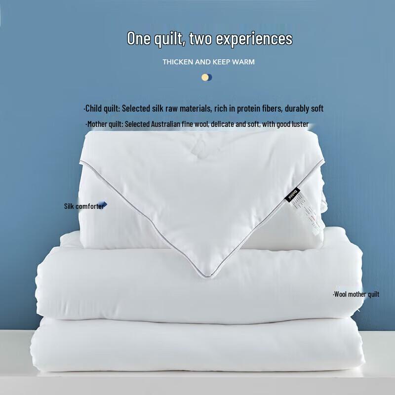 Premium Silk & Wool Blend Four Seasons Mother-Child Duvet
Premium Silk & Wool Blend Four Seasons Mother-Child Duvet