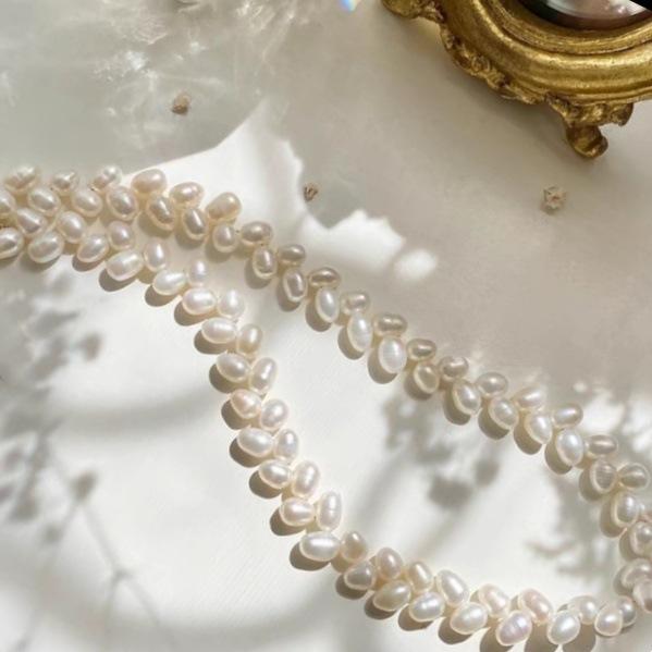 Natural Freshwater Baroque Pearl Necklace with Small Rice Grains, Wheat Ears, Irregular, High Grade, New Style Necklace
Natural Freshwater Baroque Pearl Necklace with Small Rice Grains, Wheat Ears, Irregular, High Grade, New Style Necklace