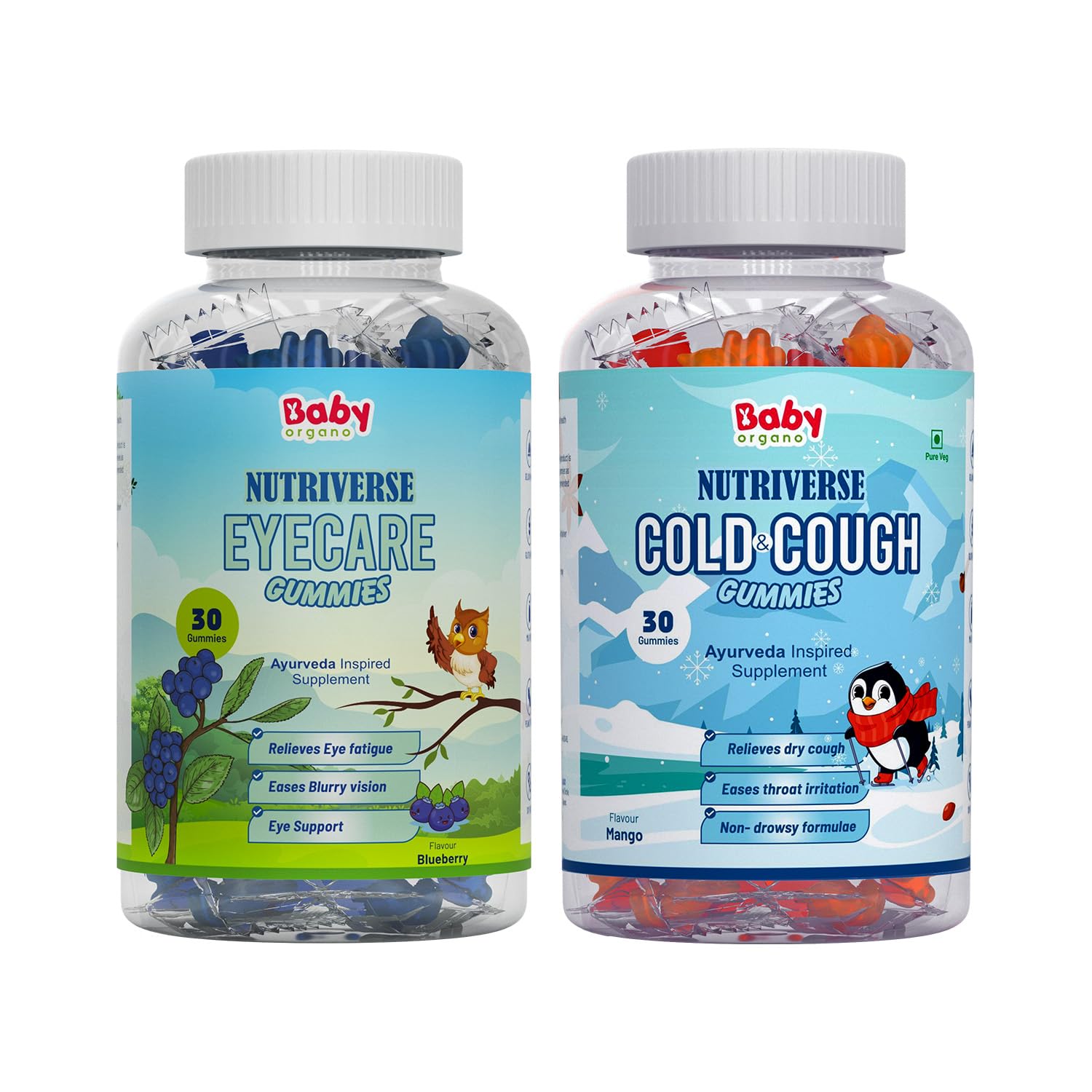 BabyOrgano® Nutriverse Eye Care Gummies for Kids (2-15 Years) – Sharper Vision and Healthy Eyes with Natural Ingredients - New Launch
BabyOrgano® Nutriverse Eye Care Gummies for Kids (2-15 Years) – Sharper Vision and Healthy Eyes with Natural Ingredients - New Launch