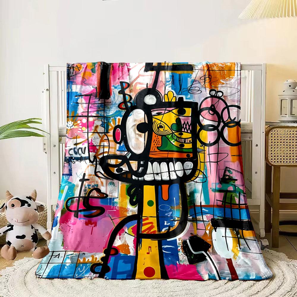 Abstract graffiti-like design with bold lines, bright colors, and faces. for all seasons blanket lunch break throw gift 80cm x 120cm
Abstract graffiti-like design with bold lines, bright colors, and faces. for all seasons blanket lunch break throw gift 80cm x 120cm