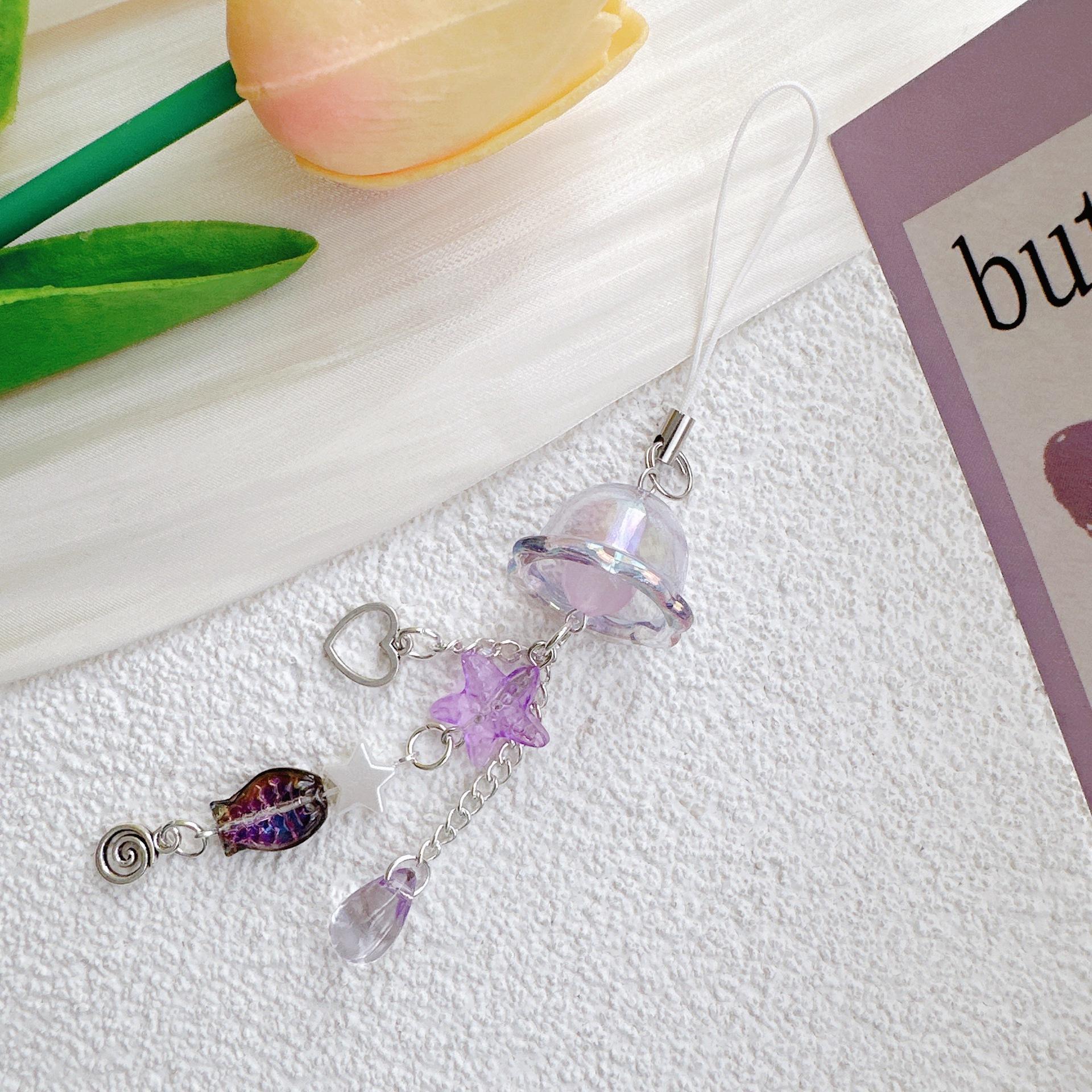 Y2K Purple Pink Jellyfish Key Chain Wind Chimes Star Heart Beaded Keyring for Phone Camera Earphone Case Charm Pendant Keycord
Y2K Purple Pink Jellyfish Key Chain Wind Chimes Star Heart Beaded Keyring for Phone Camera Earphone Case Charm Pendant Keycord