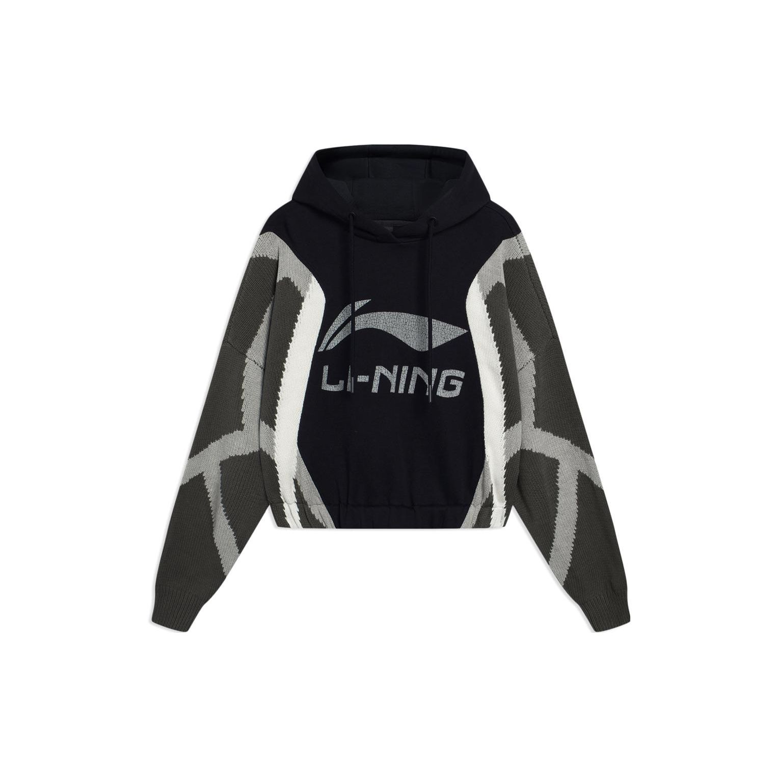 Li Ning CF Su Series большой логотип напечатанный капюшон сплайсированный пуловер длинный рукав толстовка женская толстовка черный AWBS036-2
Li Ning CF Su Series большой логотип напечатанный капюшон сплайсированный пуловер длинный рукав толстовка женская толстовка черный AWBS036-2