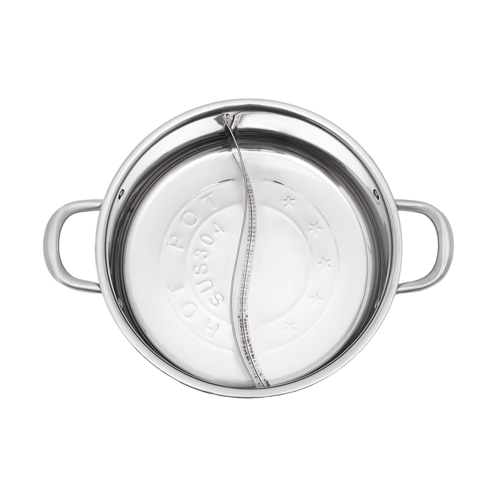 Stainless Steel Hot Pot with Divider, Pot with Glass Lid, Hot Pot with Spoon/ Leaky Spoon Practical Handles for Hotels, Homes United States
Stainless Steel Hot Pot with Divider, Pot with Glass Lid, Hot Pot with Spoon/ Leaky Spoon Practical Handles for Hotels, Homes United States