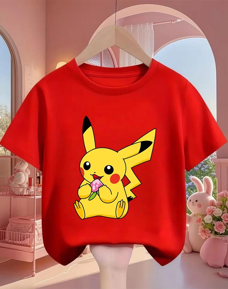 Pikachu Kids T Shirt 3-14Y Boys Girls Summer Cute Kawaii Crew Neck Fashion Street Hot Cartoon Casual Children 110
Pikachu Kids T Shirt 3-14Y Boys Girls Summer Cute Kawaii Crew Neck Fashion Street Hot Cartoon Casual Children 110