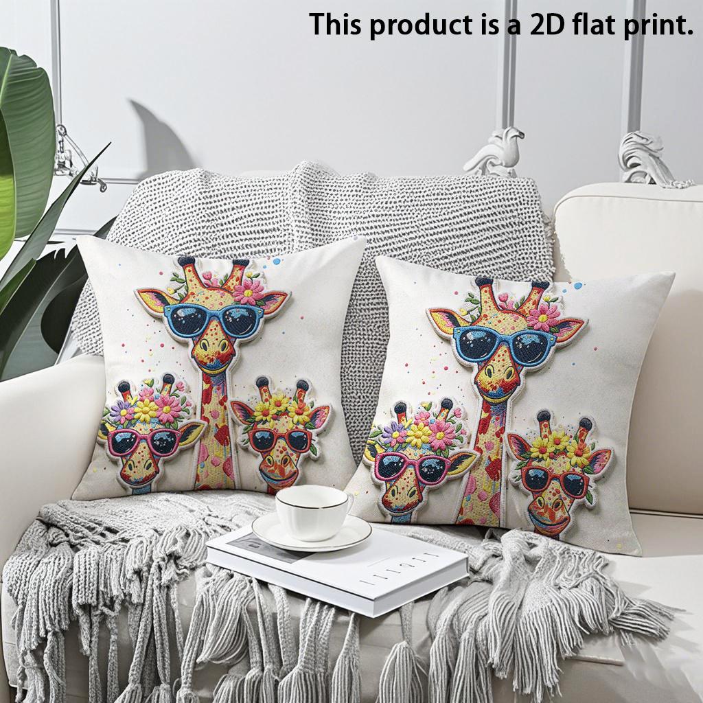2pcs Cute Giraffe Family Throw Pillow Covers 18x18 Inch Bohemian Floral Sunglasses Decorative Pillowcases for Sofa Bedroom 45x45cm-2pcs
2pcs Cute Giraffe Family Throw Pillow Covers 18x18 Inch Bohemian Floral Sunglasses Decorative Pillowcases for Sofa Bedroom 45x45cm-2pcs