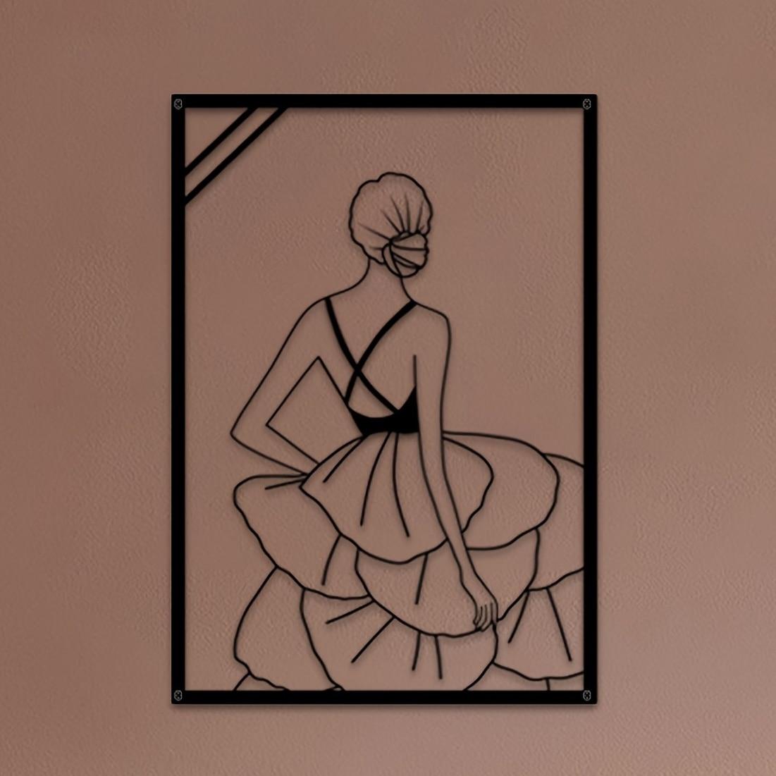 Metal Modern Minimalist Lady Wall Decor Abstract Line Painting Female Dancer Simple Line Wall Art Home Decor Bedroom Studio
Metal Modern Minimalist Lady Wall Decor Abstract Line Painting Female Dancer Simple Line Wall Art Home Decor Bedroom Studio