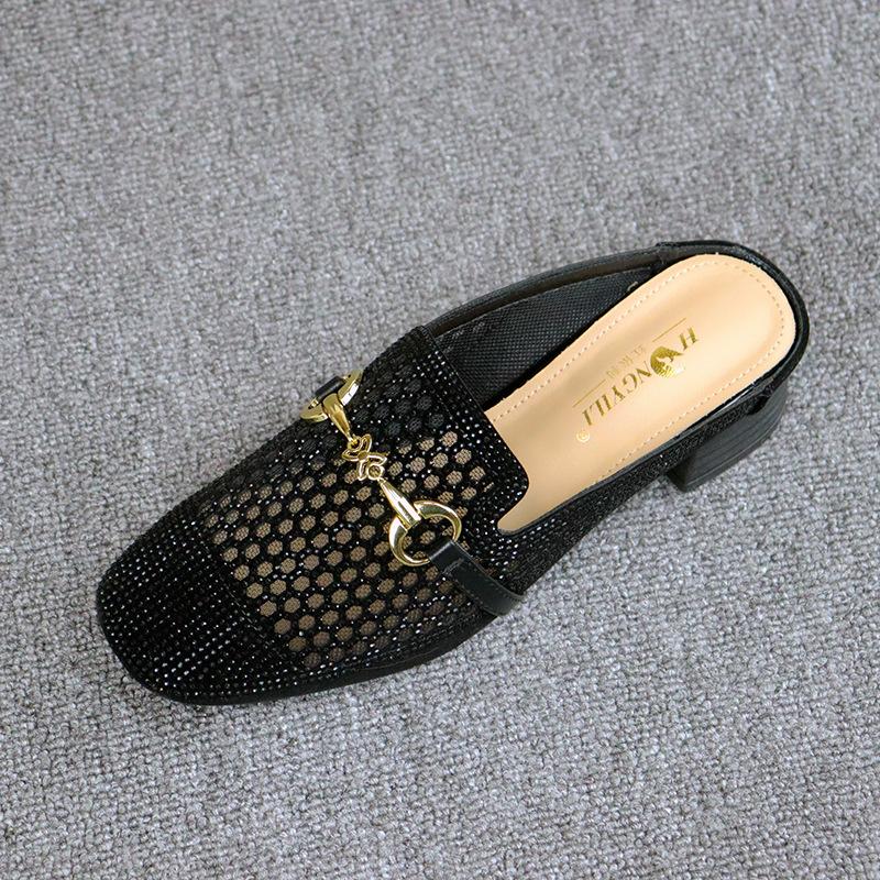 Женская обувь лето новая полая женские сандалии удобные на толстом каблуке шлепанцы модные со стразами сумка голова женские сандалии 40 чёрный
Женская обувь лето новая полая женские сандалии удобные на толстом каблуке шлепанцы модные со стразами сумка голова женские сандалии 40 чёрный