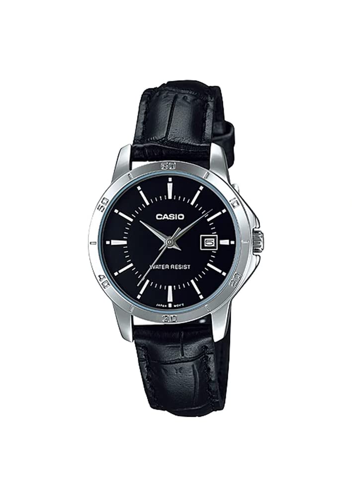 Casio Silver Tone Leather Band Black Dial Date Dress Quartz LTP-V004L-1A Women s Watch, Movement.
Casio Silver Tone Leather Band Black Dial Date Dress Quartz LTP-V004L-1A Women s Watch, Movement.