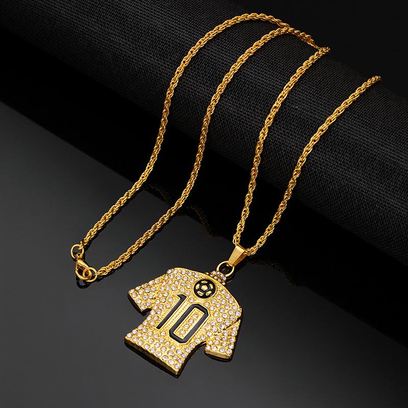 Ожерелье с бриллиантами MESSI No. 10 Мужская крученая цепочка джерси, длинная цепочка для свитера X235-1
Ожерелье с бриллиантами MESSI No. 10 Мужская крученая цепочка джерси, длинная цепочка для свитера X235-1