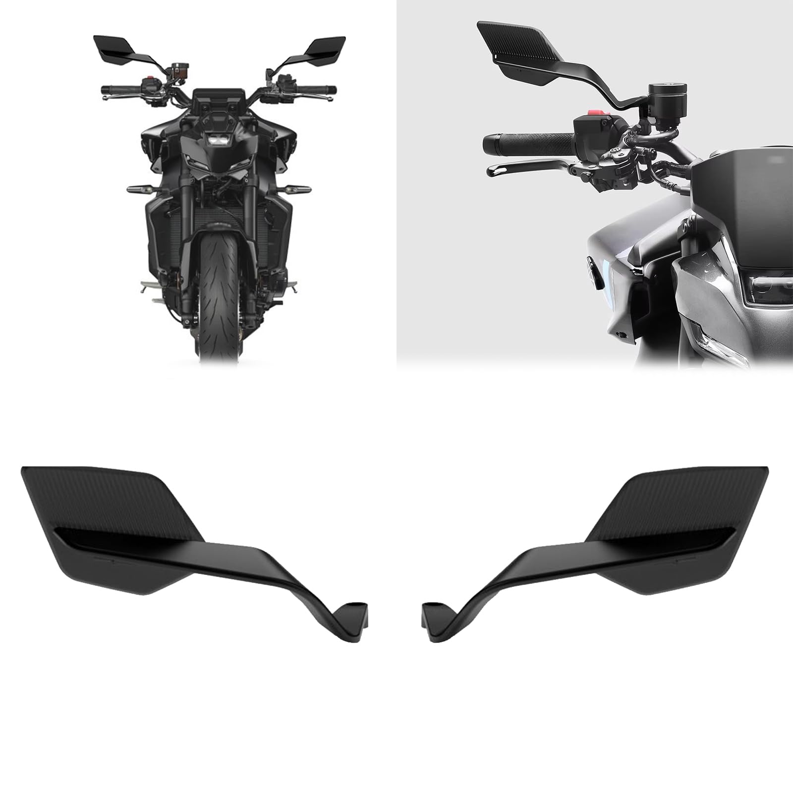 EODIEMD Motorcycle Winglet Rearview Mirrors (EODIEMDL-653) for Yamaha MT Series 22mm End Mount Black
EODIEMD Motorcycle Winglet Rearview Mirrors (EODIEMDL-653) for Yamaha MT Series 22mm End Mount Black
