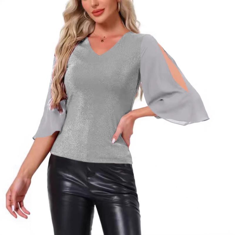 New Style Women s Glossy Patchwork Fashion Casual Three-quarter Sleeve Top XXL
New Style Women s Glossy Patchwork Fashion Casual Three-quarter Sleeve Top XXL