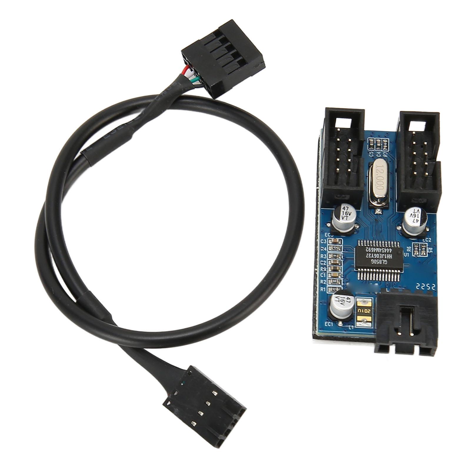 Материнська плата USB 2.0 9-контактний роз’єм 1 до 2 Розширення Концентратор Спліттер Адаптер Стабільне джерело живлення Штекер і
Материнська плата USB 2.0 9-контактний роз’єм 1 до 2 Розширення Концентратор Спліттер Адаптер Стабільне джерело живлення Штекер і