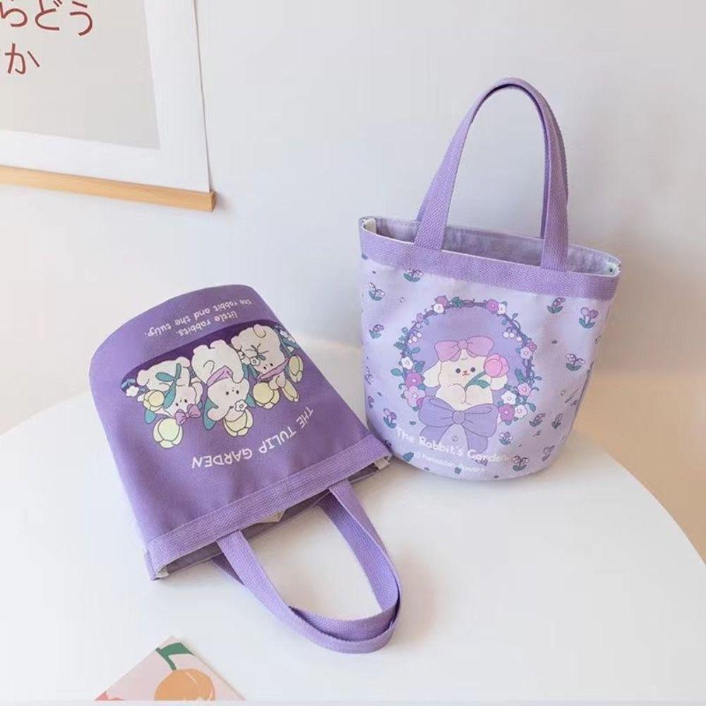 Purple Color Canvas Bucket Bag Cartoon Canvas Lunch Bag Cute Rabbit Canvas Handbag Shopping B
Purple Color Canvas Bucket Bag Cartoon Canvas Lunch Bag Cute Rabbit Canvas Handbag Shopping B