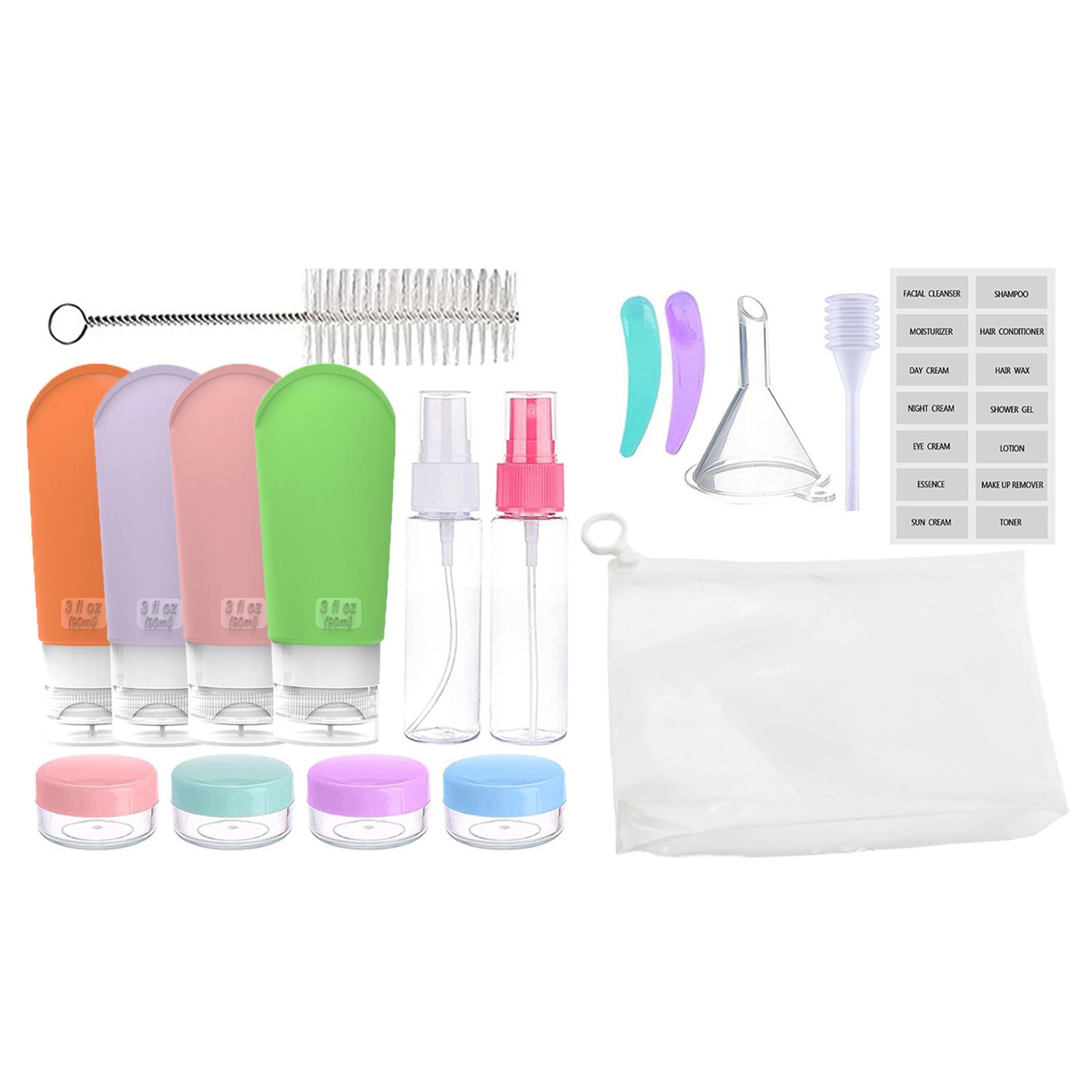 Портативный дорожный набор туалетных принадлежностей, сумка для хранения белья, бутылки для наполнения бутылок с кремом, бутылки с распылителем, воронки 17pcs разноцветный
Портативный дорожный набор туалетных принадлежностей, сумка для хранения белья, бутылки для наполнения бутылок с кремом, бутылки с распылителем, воронки 17pcs разноцветный