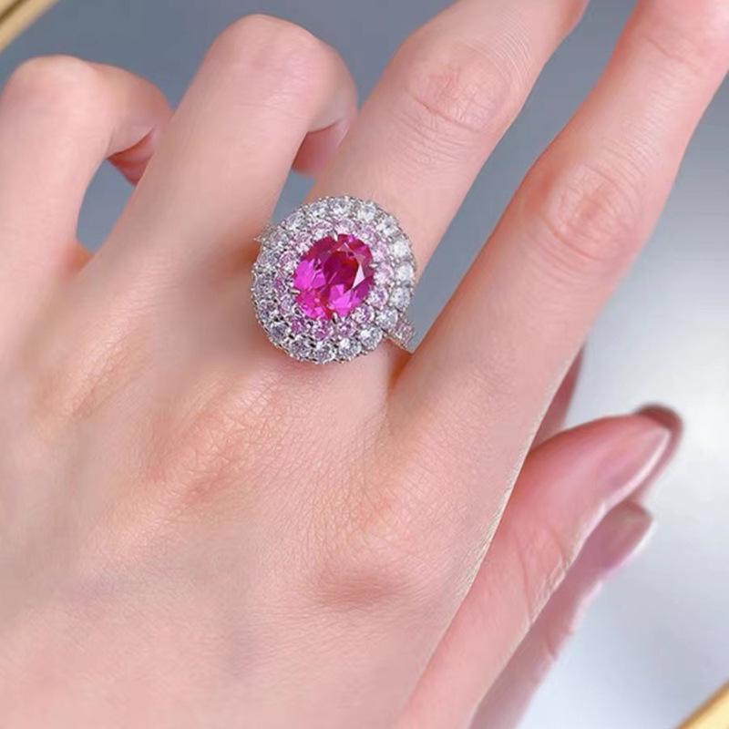 Hui Zhi Yi 925 Silver Ruby Rose Full Diamond Ring - Elegant & Versatile Fashionable Style Size 9
Hui Zhi Yi 925 Silver Ruby Rose Full Diamond Ring - Elegant & Versatile Fashionable Style Size 9