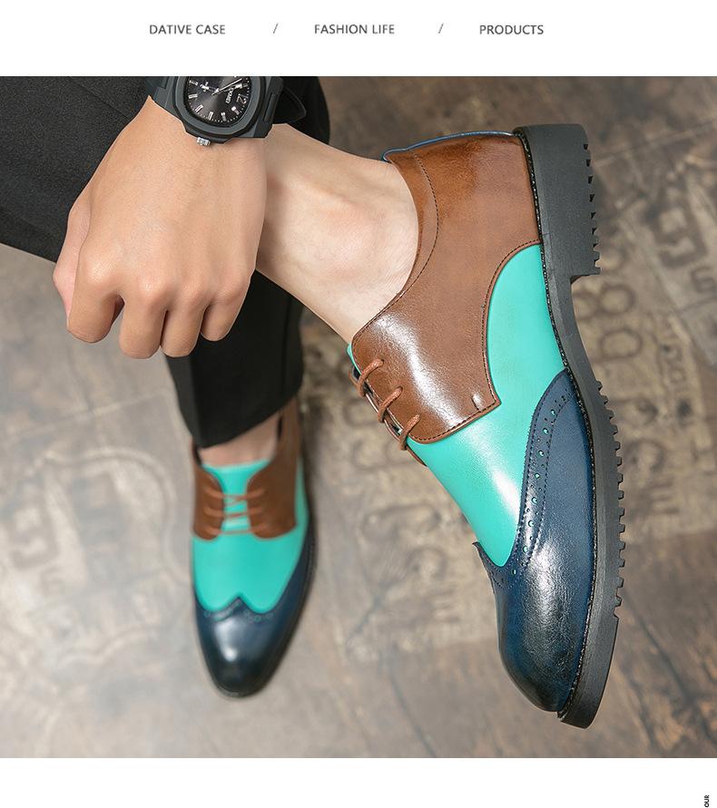New pointed leather shoes men s Korean version of formal leather breathable trend color matching British fashion casual men s shoes hairstylist 47 червоний
New pointed leather shoes men s Korean version of formal leather breathable trend color matching British fashion casual men s shoes hairstylist 47 червоний