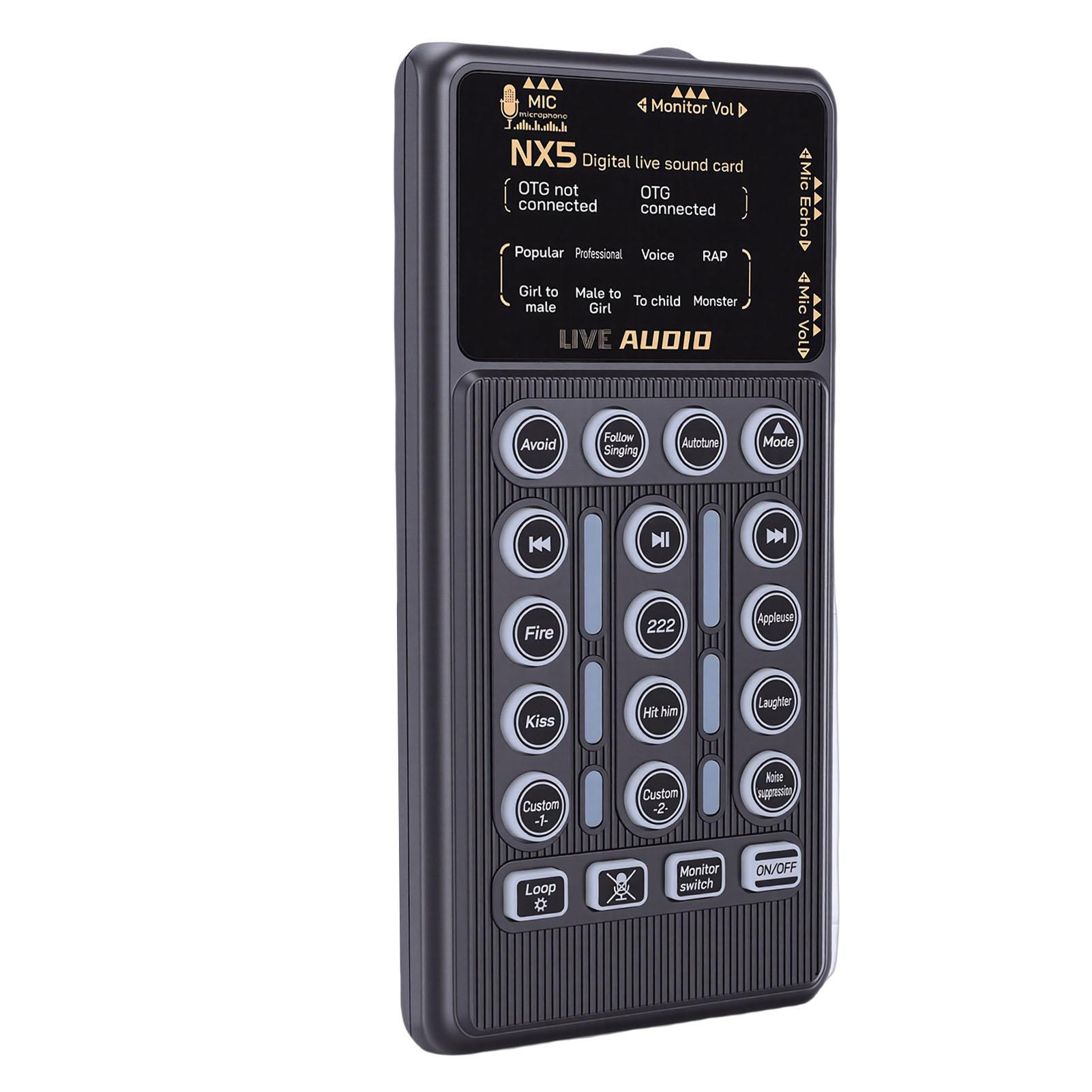 Portable Voice Changer Multifunctional 8 Sound Effects Cool Lights Sound Board Voice Modulator for PC Phone Tablet
Portable Voice Changer Multifunctional 8 Sound Effects Cool Lights Sound Board Voice Modulator for PC Phone Tablet