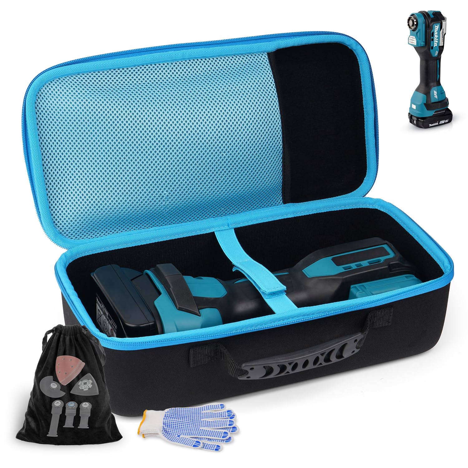 Кейс ACE LIGHTING для Makita TM52DZ Совместим с беспроводными инструментами Makita 18V Включает удлинитель для предотвращения падения лезвий, легкий, водонепроницаемый и
Кейс ACE LIGHTING для Makita TM52DZ Совместим с беспроводными инструментами Makita 18V Включает удлинитель для предотвращения падения лезвий, легкий, водонепроницаемый и