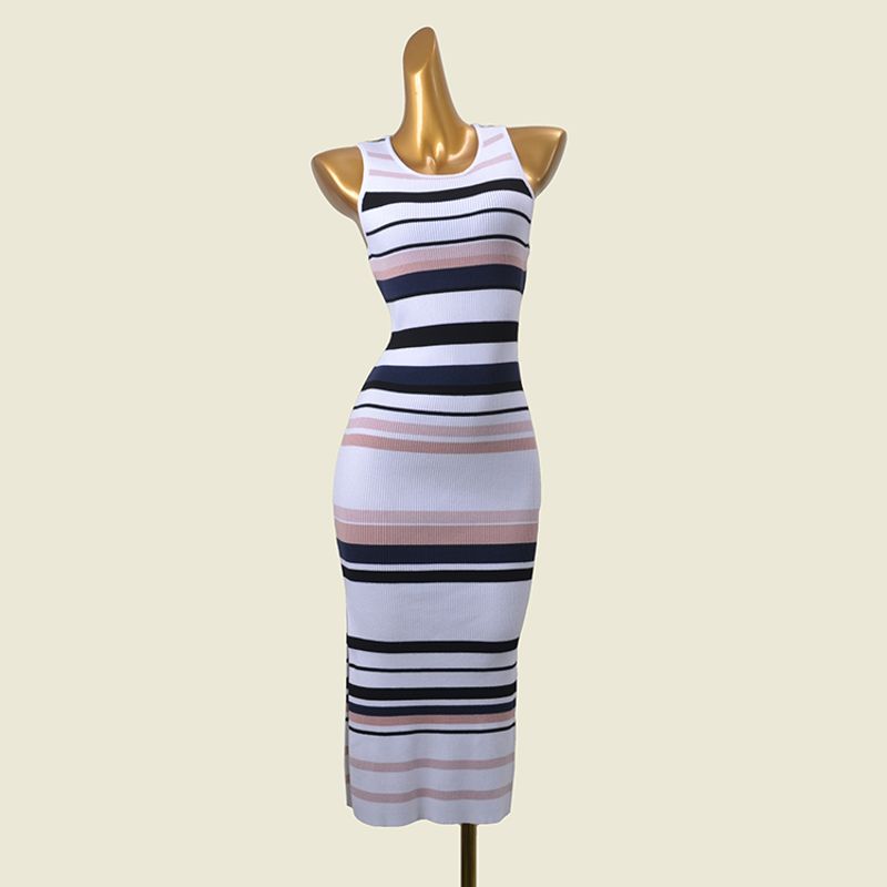 Foreign Trade Original Order Color Matching Long dress Western Style Sleeveless Thread High Elastic Slim Fit Sheath Knitted dress Figure Color XL
Foreign Trade Original Order Color Matching Long dress Western Style Sleeveless Thread High Elastic Slim Fit Sheath Knitted dress Figure Color XL