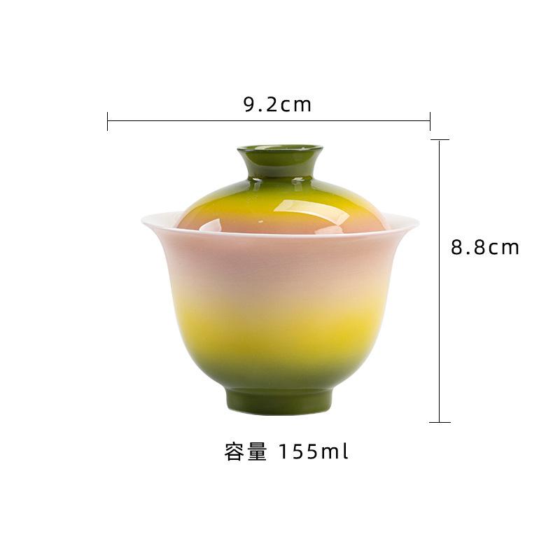 155ml Gradient Color Thin Tire Gaiwan Retro Tea Tureen Tea Bowl With Lid Kit Tea Making Cover Bowl Kung Fu Tea Set Decoration
155ml Gradient Color Thin Tire Gaiwan Retro Tea Tureen Tea Bowl With Lid Kit Tea Making Cover Bowl Kung Fu Tea Set Decoration