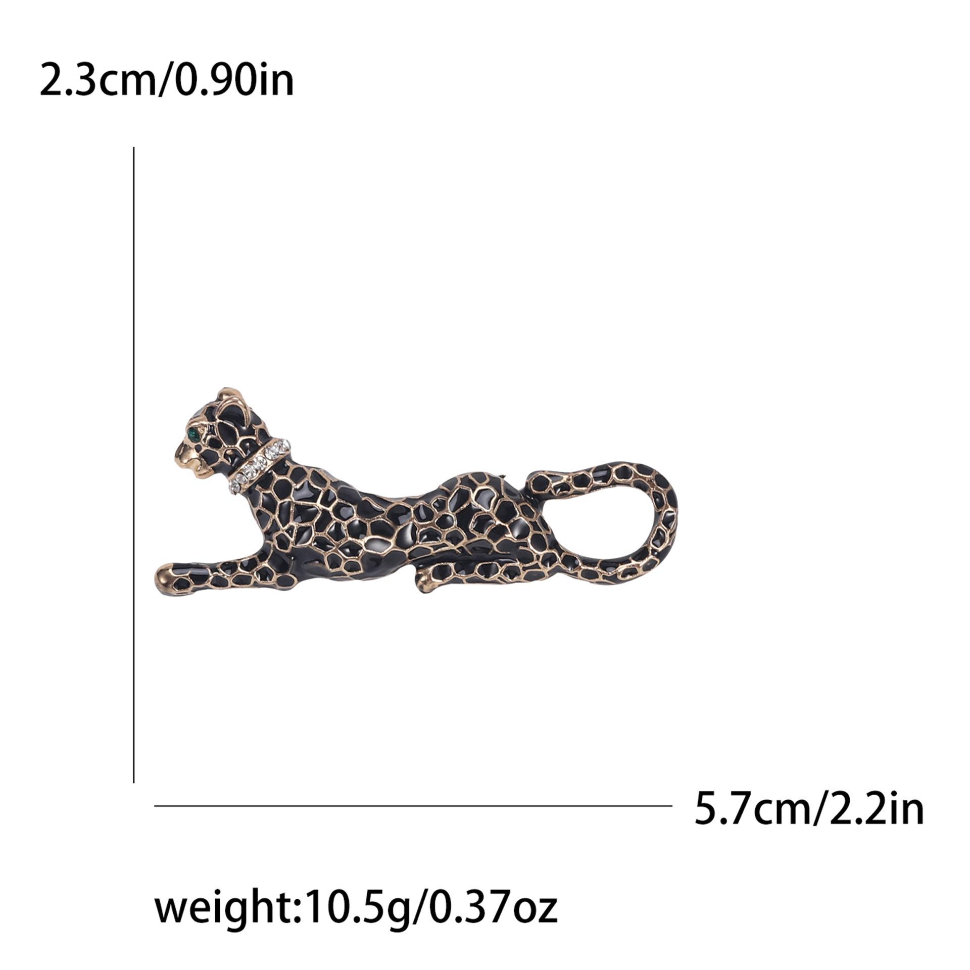 Высококачественная брошь с леопардовым принтом, черно-белая эмаль, масляный пятнистый леопард, мужские и женские аксессуары, булавка с изображением животного
Высококачественная брошь с леопардовым принтом, черно-белая эмаль, масляный пятнистый леопард, мужские и женские аксессуары, булавка с изображением животного