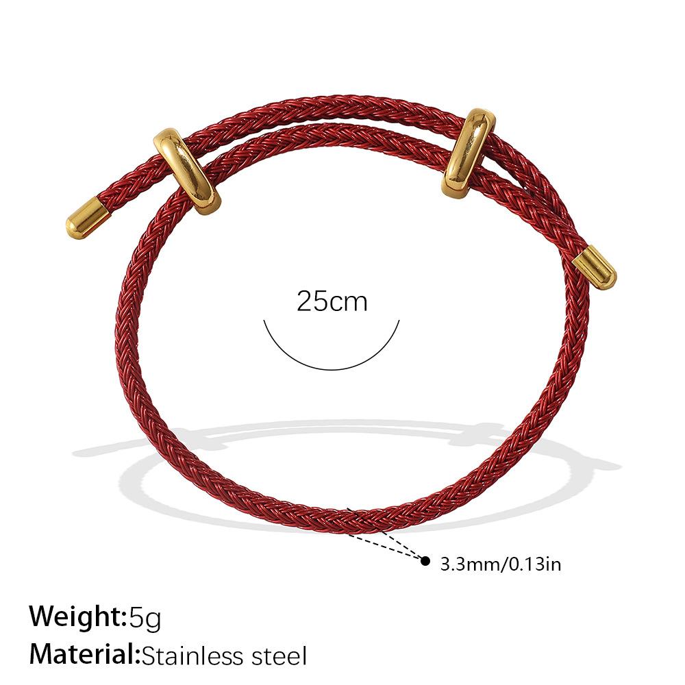 Popular Adjustable Rope Various Pendant Bracelet DIY Stainless Steel Plated 18K Gold Bracelet
Popular Adjustable Rope Various Pendant Bracelet DIY Stainless Steel Plated 18K Gold Bracelet
