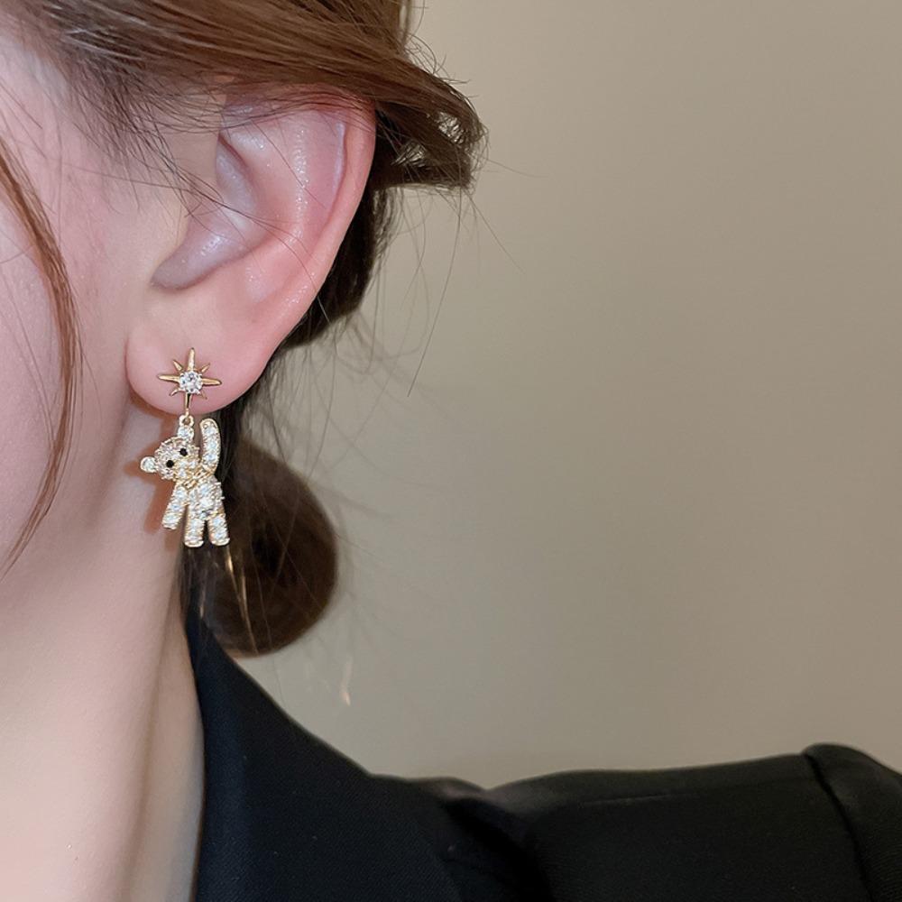 Sparkle Jewelry Gift Bear Earrings Imitation Pearl Bear Drop Earrings Bear Ear Pendant Gifts
Sparkle Jewelry Gift Bear Earrings Imitation Pearl Bear Drop Earrings Bear Ear Pendant Gifts
