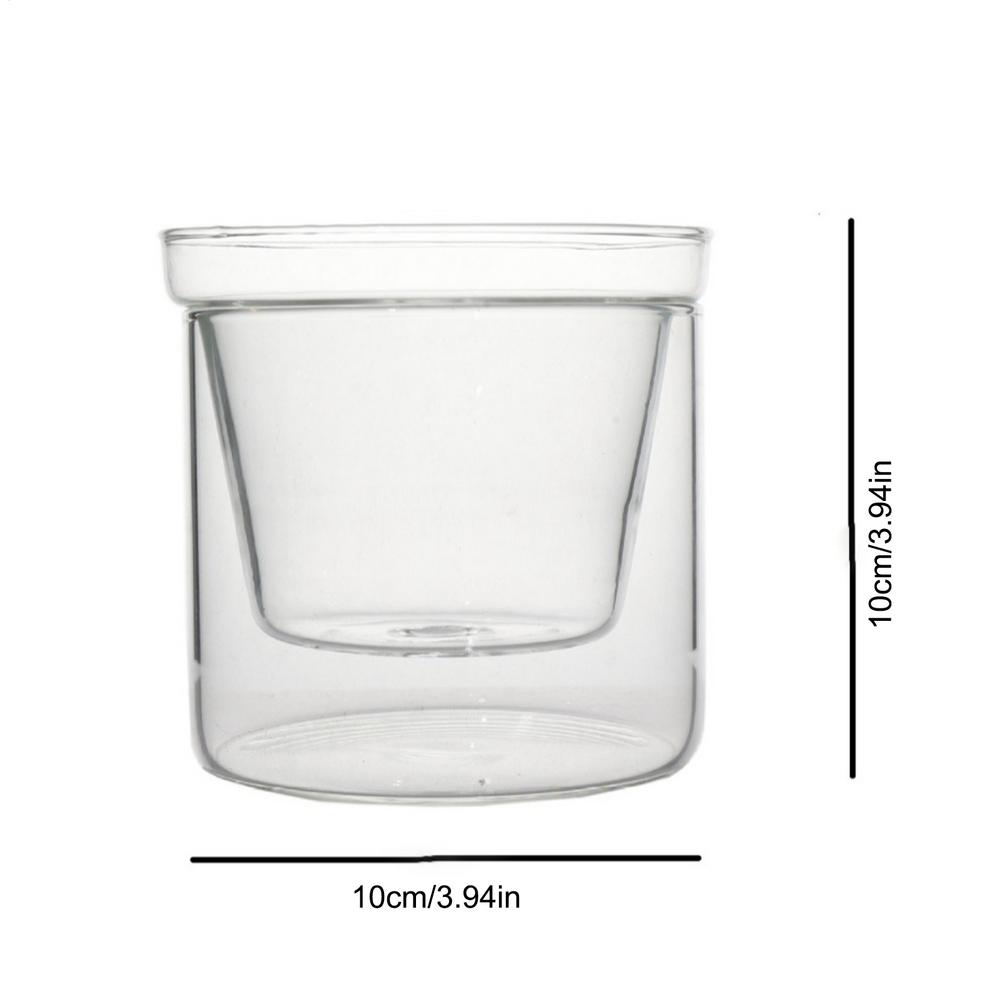 Transparent glass flower pots, double-layered small flower pots, office desk floral decorations, hydroponic plant pots, indoor
Transparent glass flower pots, double-layered small flower pots, office desk floral decorations, hydroponic plant pots, indoor
