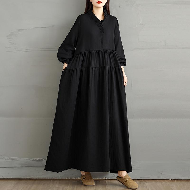 DIMANAF 2025 Женское осеннее длинное платье больших размеров, свободное, винтажное, повседневное, оверсайз, с длинным рукавом, макси, винтажное платье, черное one size чёрный
DIMANAF 2025 Женское осеннее длинное платье больших размеров, свободное, винтажное, повседневное, оверсайз, с длинным рукавом, макси, винтажное платье, черное one size чёрный