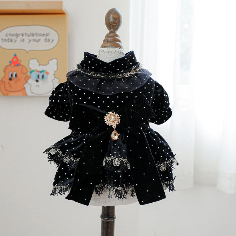 Pet Circle, Pet Clothing Dog Cat Clothing Apparel Aristocratic Temperament Black Gold Dress Dress xs-bust size30, length 20cm, about 1.0-1.5kg
Pet Circle, Pet Clothing Dog Cat Clothing Apparel Aristocratic Temperament Black Gold Dress Dress xs-bust size30, length 20cm, about 1.0-1.5kg