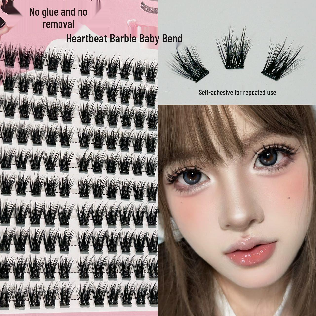 Honey Heartbeat Barbie Baby Glue-Free Dense Fluffy False Eyelashes - Sweet & Photogenic
Honey Heartbeat Barbie Baby Glue-Free Dense Fluffy False Eyelashes - Sweet & Photogenic