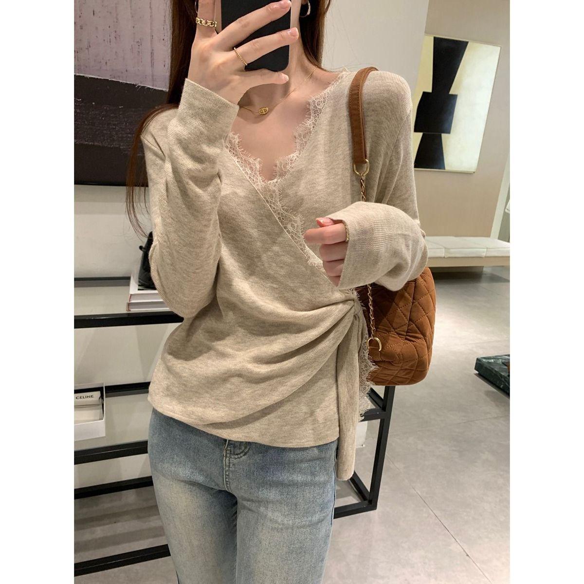 Korean Style Patchwork Lace Waist-Hugging Irregular Knit Top for Women One Size абрикосовый
Korean Style Patchwork Lace Waist-Hugging Irregular Knit Top for Women One Size абрикосовый